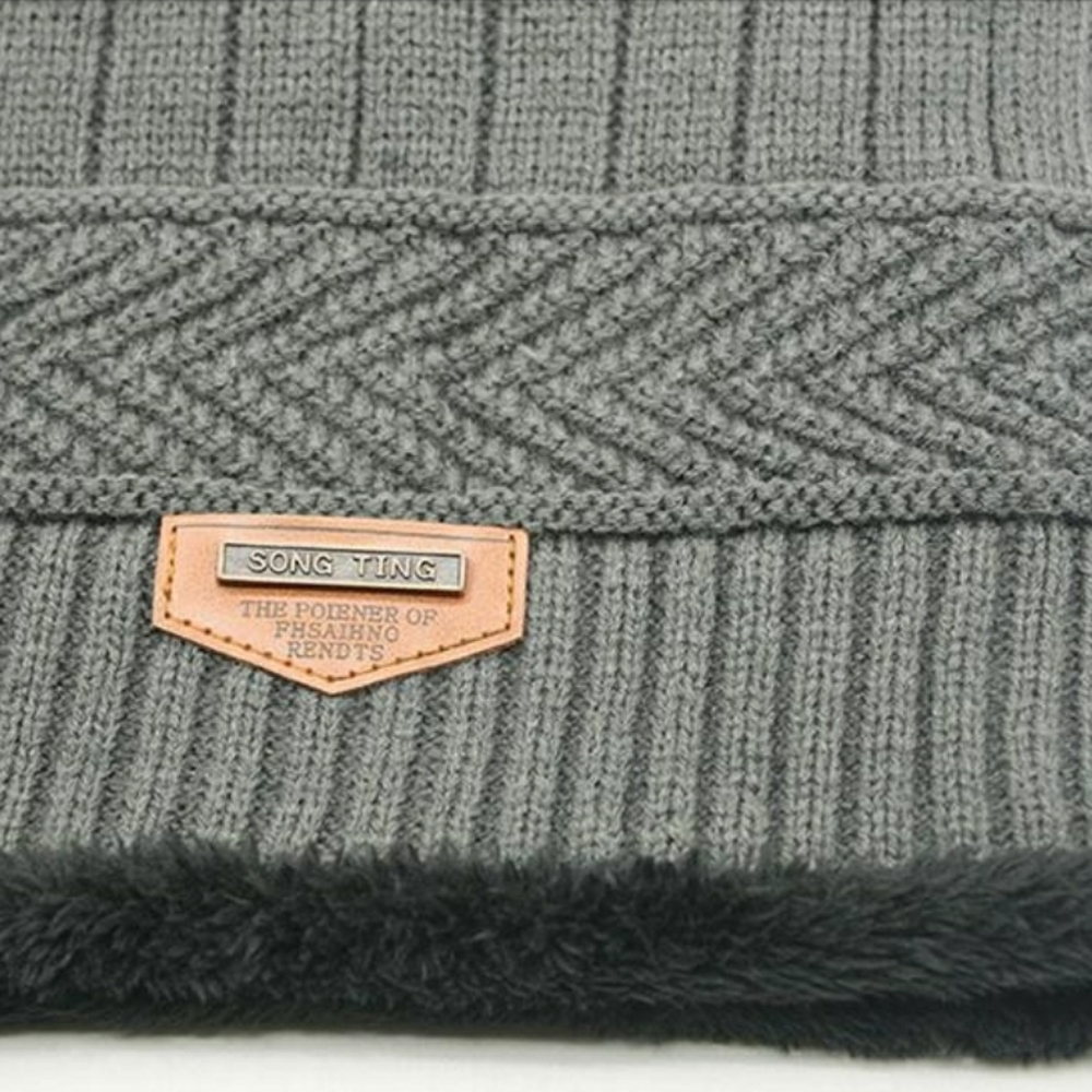 2-PIECES WINTER BEANIE HAT SCARF SET WARM KNIT HAT - Picture 11 of 12